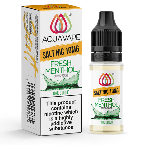 Fresh Menthol Nic Salt by Aquavape 10ml 10mg