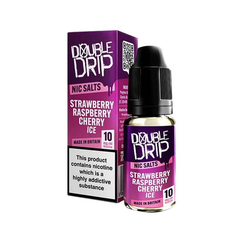 Strawberry Raspberry Cherry Ice Nic Salt by Double Drip