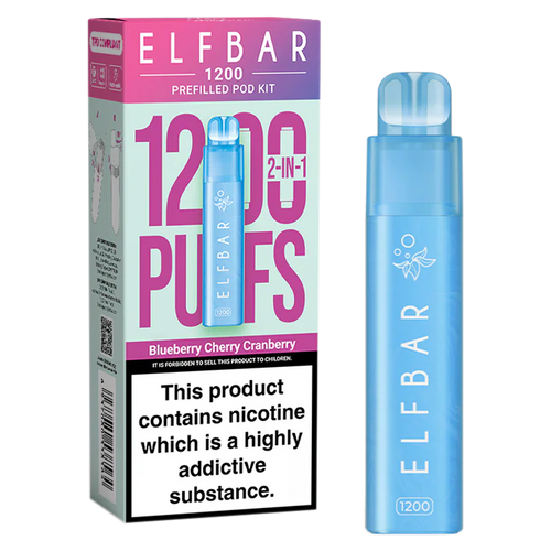 Blueberry Cherry Cranberry Elf Bar 1200 Pod Kit