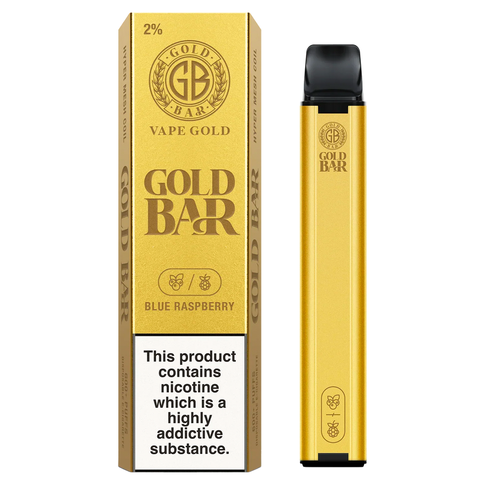Blue Raspberry Gold Bar 600 Disposable Vape