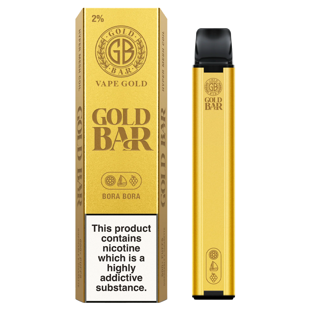 Bora Bora Gold Bar 600 Disposable Vape