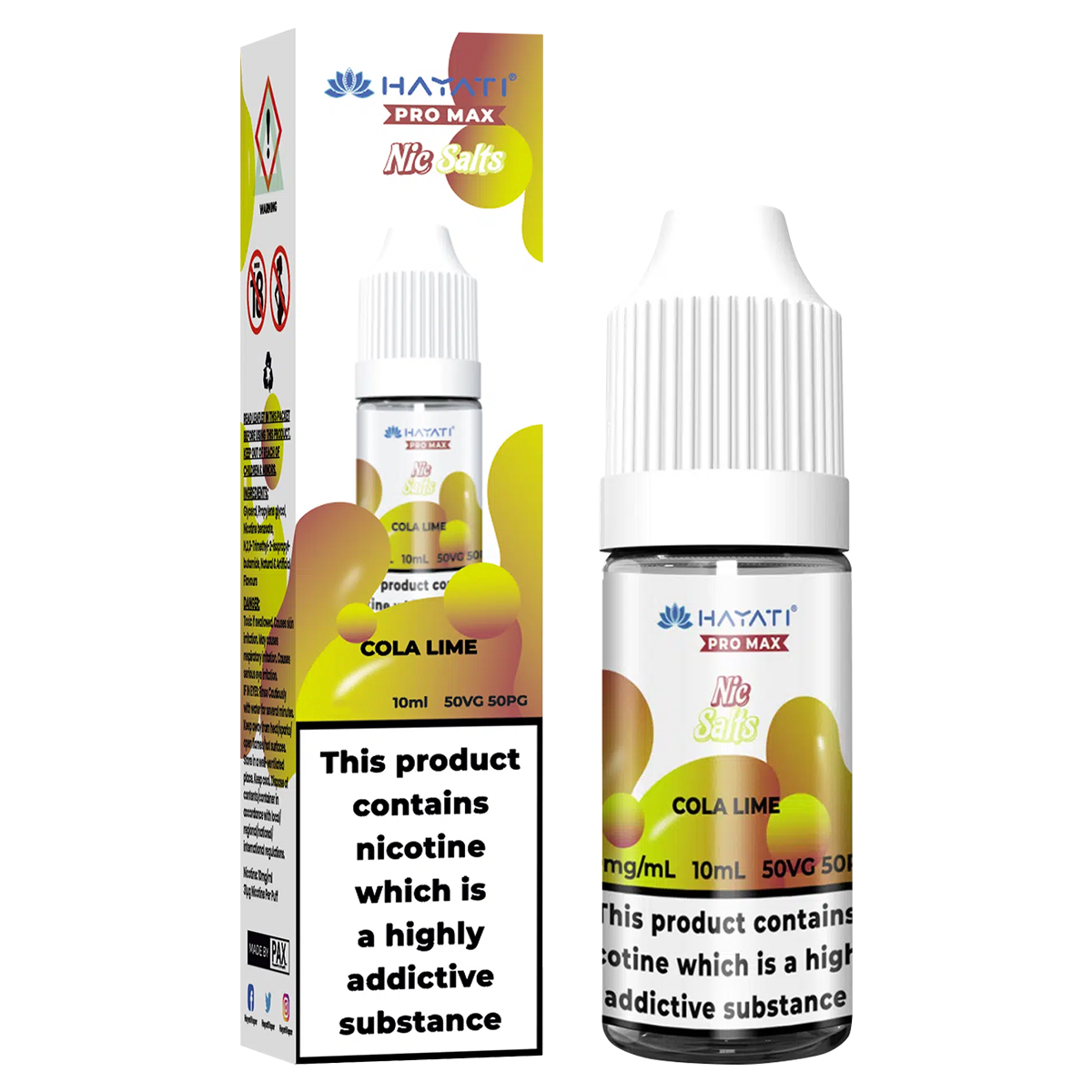 Cola Lime Nic Salt by Hayati Pro Max 10ml – Vapemate