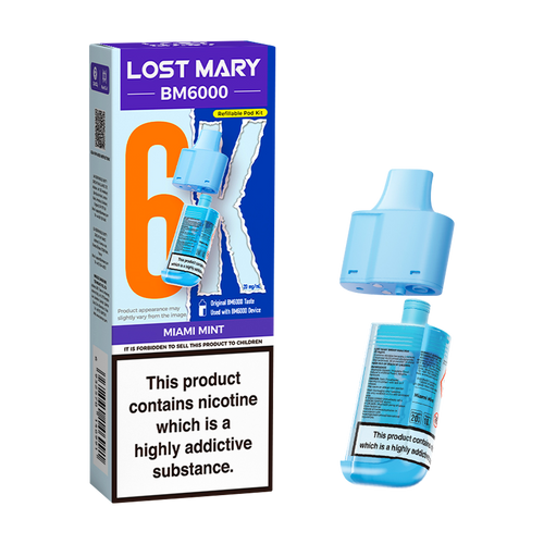 lost mary bm6000 refill pack miami mint