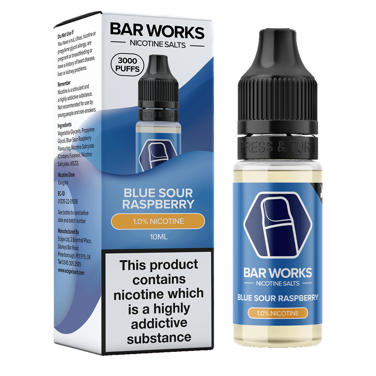 Blueberry Lemon Nic Salt E-Liquid by Blox, Free UK Delivery