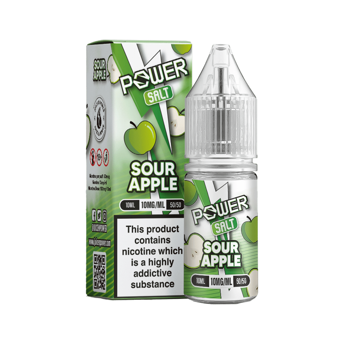 Sour Apple by Juice N Power 10ml Sour & Fruity Eliquids Vapemate