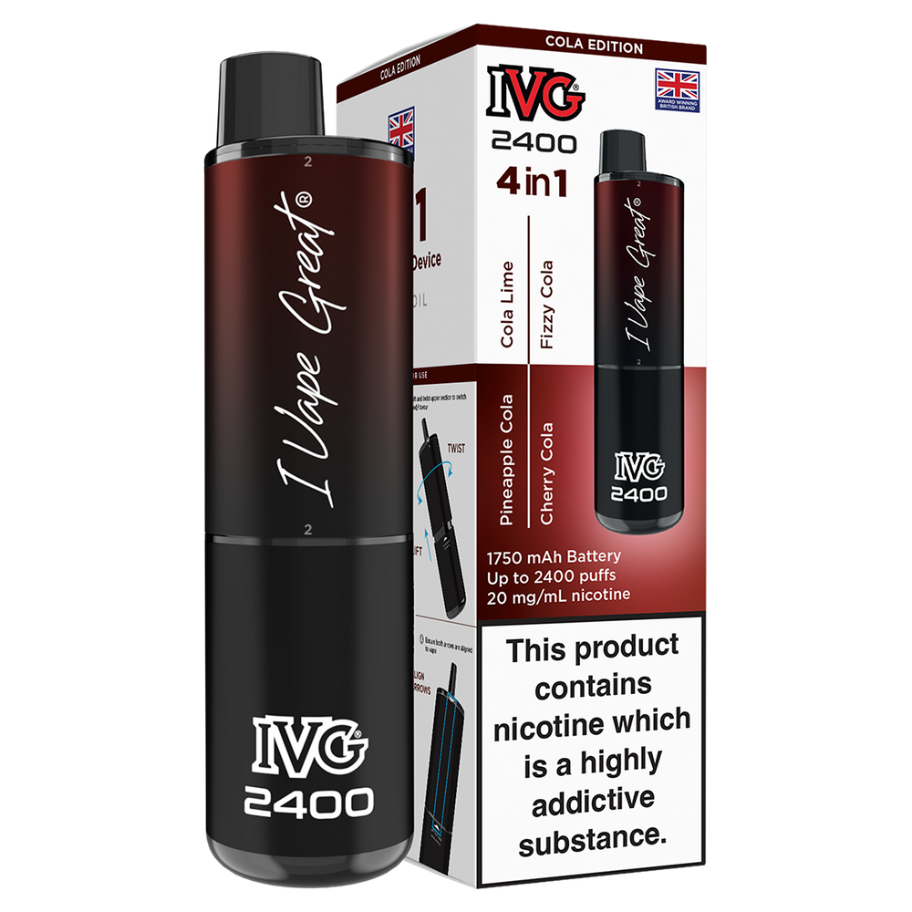 IVG 2400 Rechargeable Vape Kit cola edition