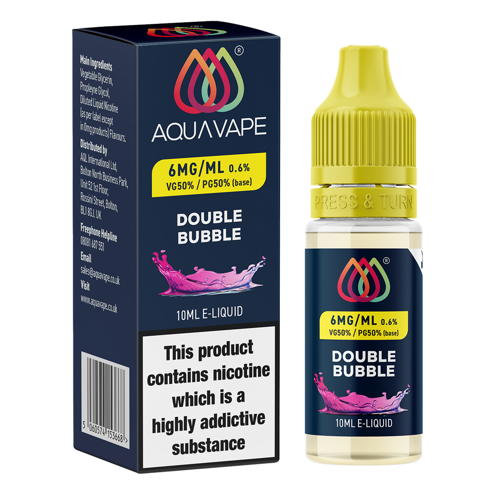 Double Bubble E-Liquid by Aquavape | Freebase E-Liquid Vapemate Double Bubble E-Liquid by Aquavape | Freebase E-Liquid Vapemate