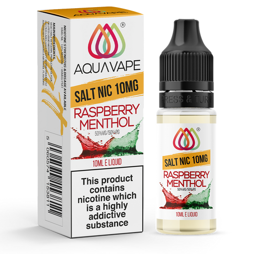 Raspberry Menthol Nic Salt by Aquavape 10ml 10mg