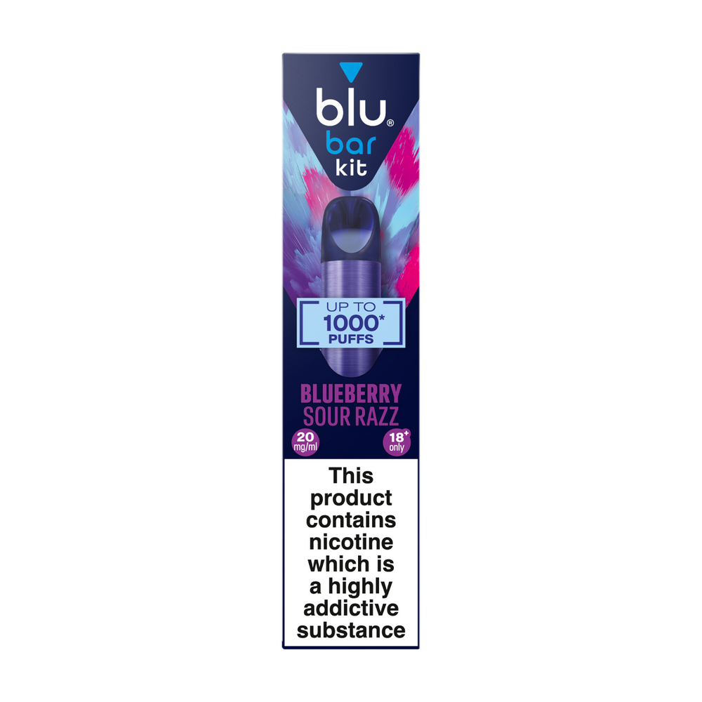 Blu Bar Vape Kit blue sour razz