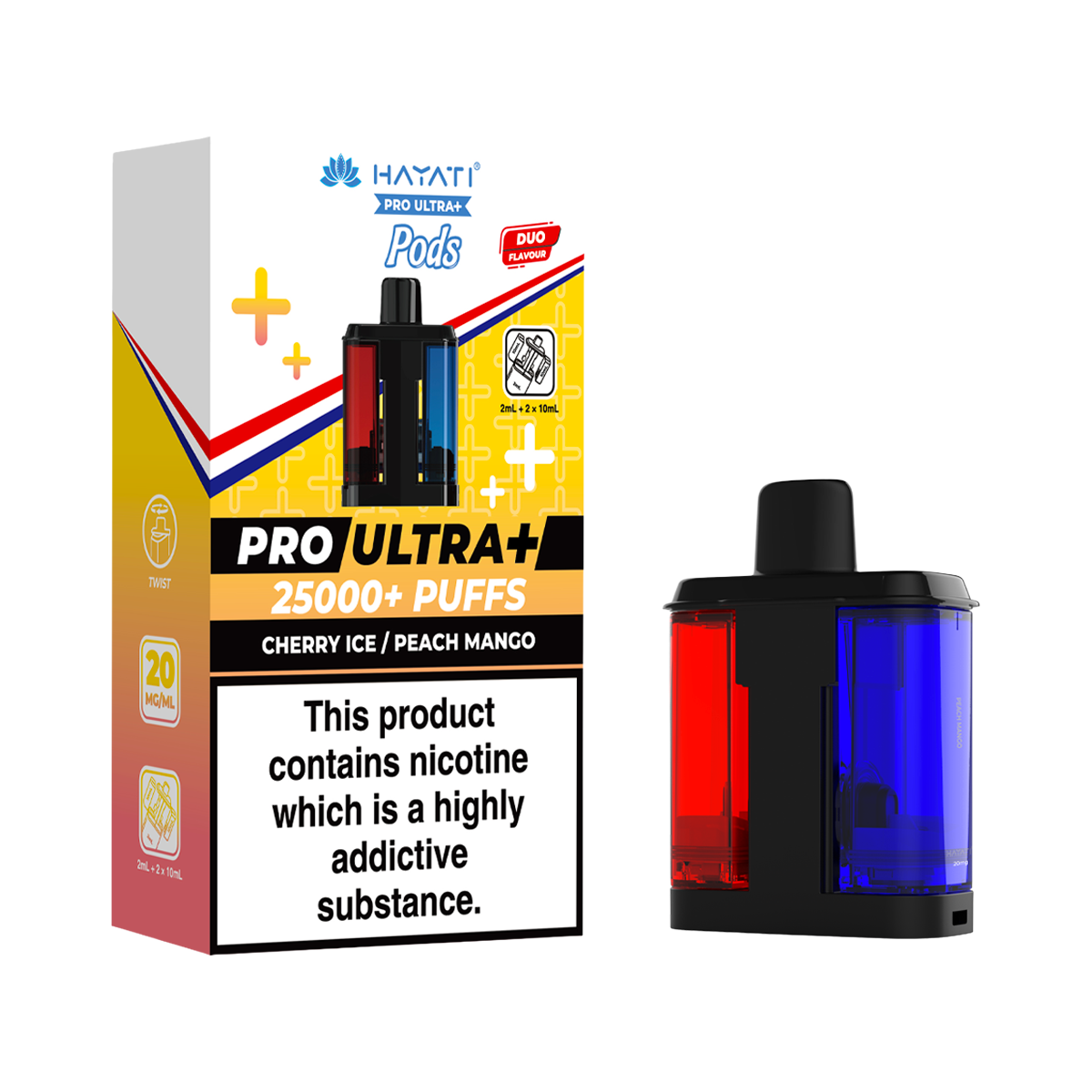 Cherry Ice / Peach Mango Hayati Pro Ultra Plus Refill Pack – Vapemate