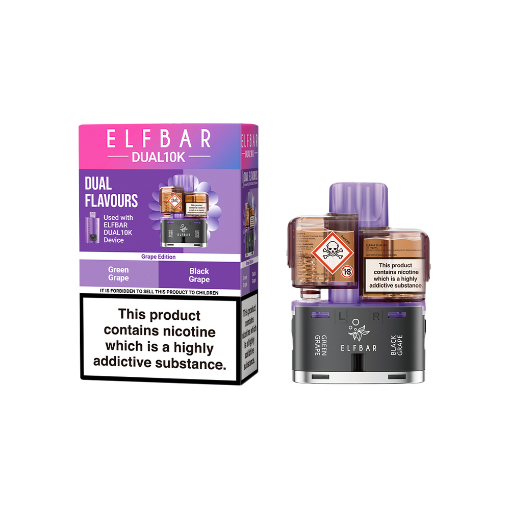 elf bar dual 10k refill grape edition