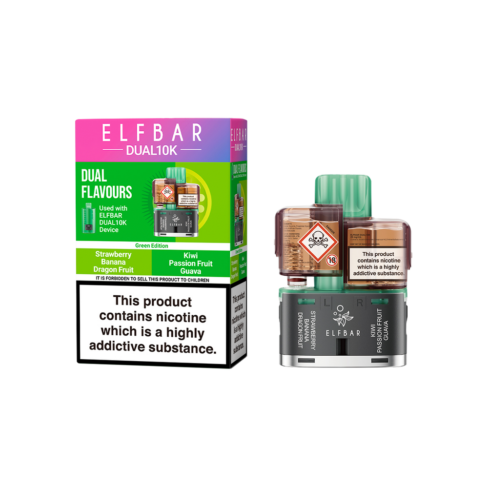 elf bar dual 10k refill green edition