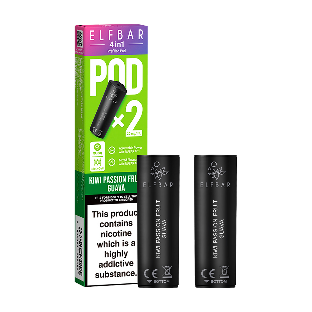 Kiwi Passion Fruit Guava Elfbar 2in1 Pods – Vapemate