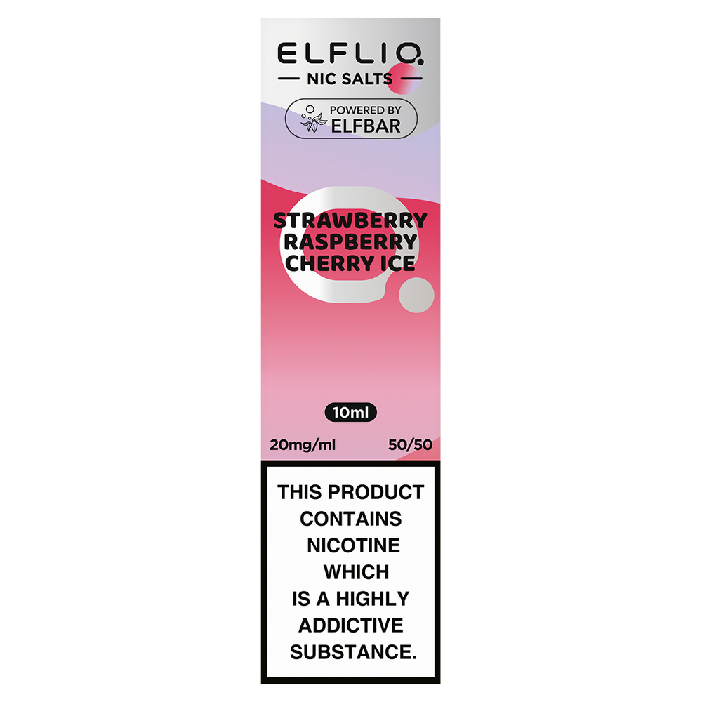 Strawberry Raspberry Cherry lce Elfliq Nic Salt by Elf Bar - 10ml