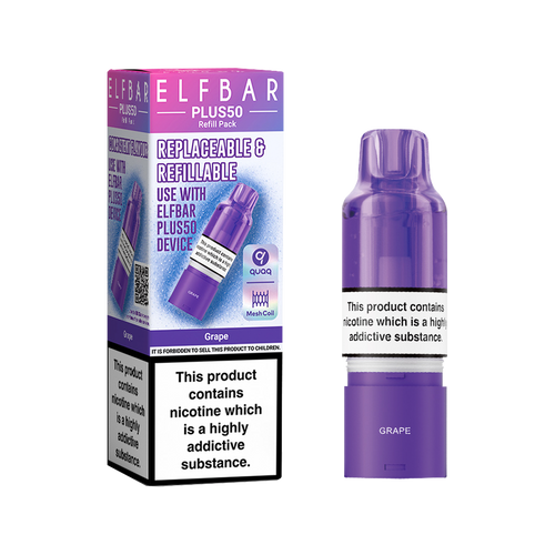 Grape ElfBar Plus 50 Refill Pack