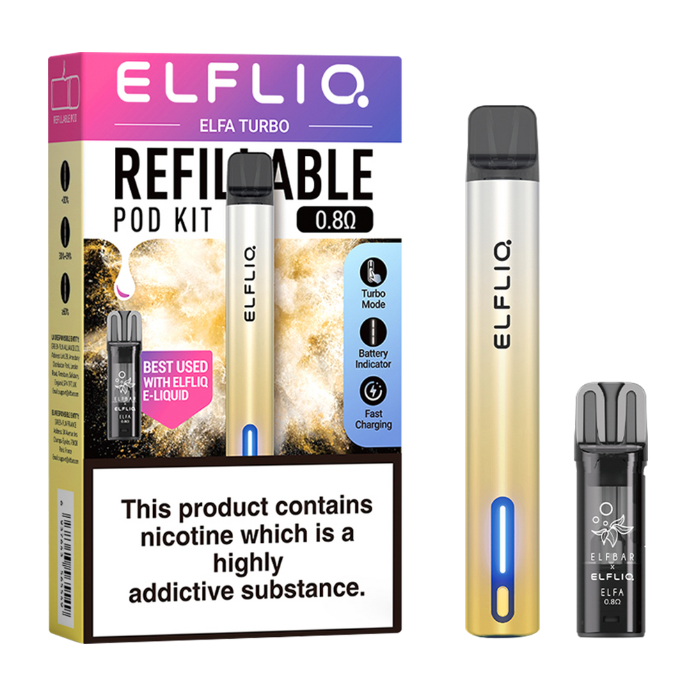 elfliq elfa turbo pod kit aurora gold