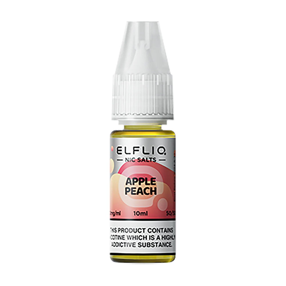 elfliq by elfbar nic salts 10ml apple peach