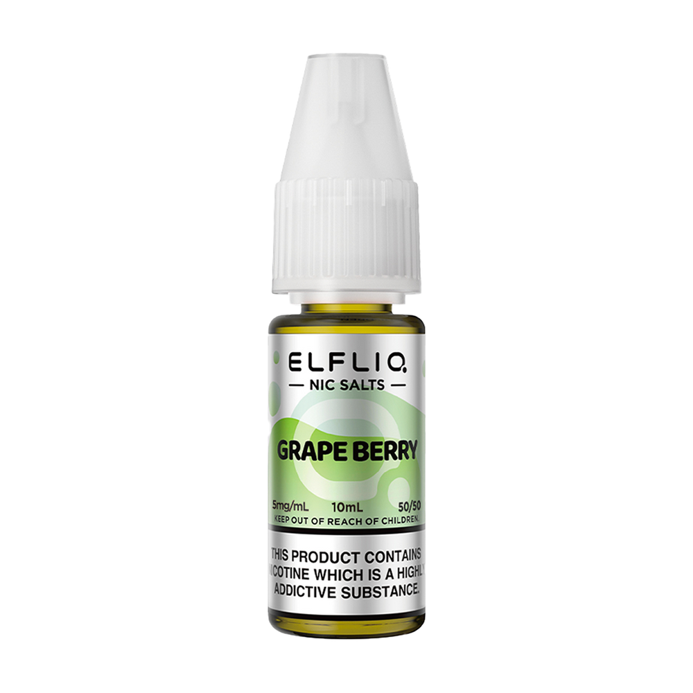 elfliq by elfbar nic salts 10ml grape berry