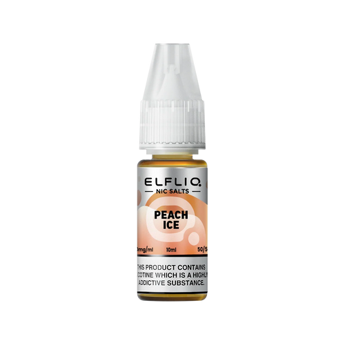 elfliq by elfbar nic salts 10ml peach ice