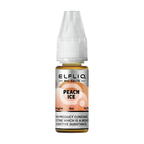 elfliq by elfbar nic salts 10ml peach ice