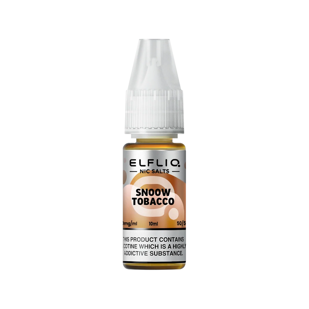 elfliq by elfbar nic salts 10ml snoow tobacco