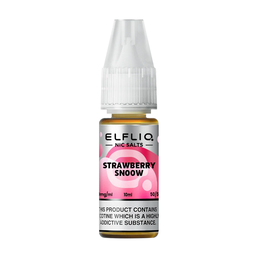 elfliq by elfbar nic salts 10ml strawberry snoow