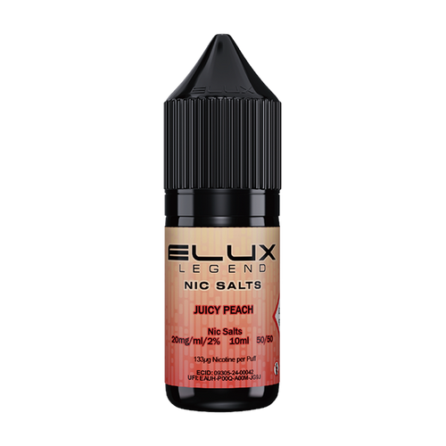 elux legend nic salts juicy peach 10ml