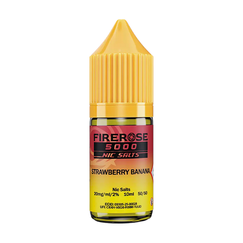 elux fire rose 5000 nic salt eliquid strawberry banana