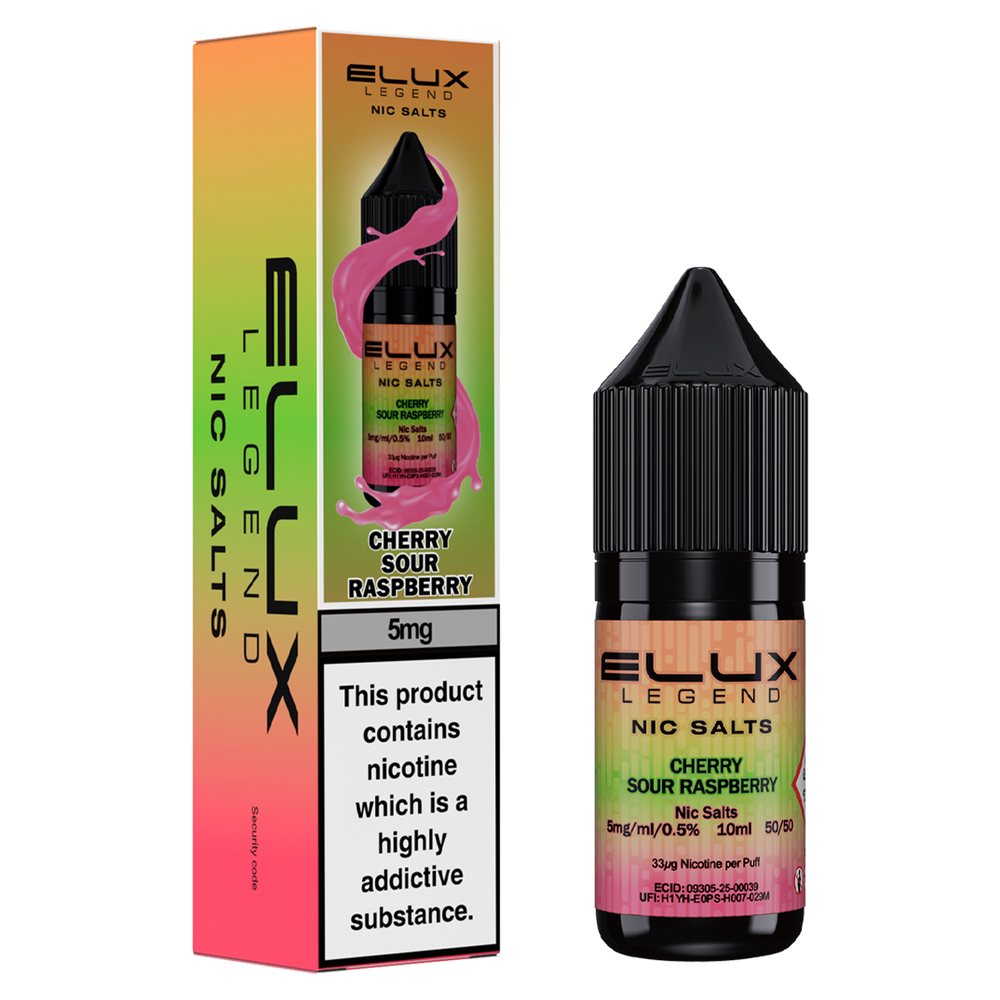 Cherry Sour Raspberry Nic Salt by Elux 10ml 5mg