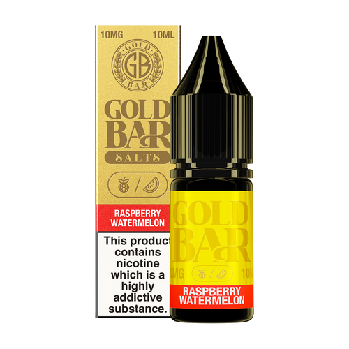 Raspberry Watermelon Nic Salt by Gold Bar 10ml 10mg