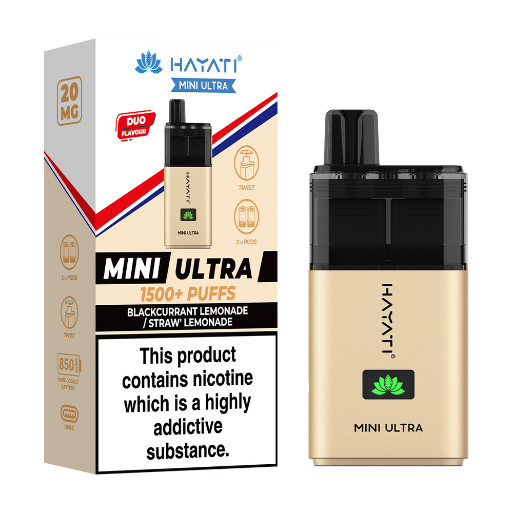 Hayati Mini Ultra Kit blackcurrant lemonade straw lemonade