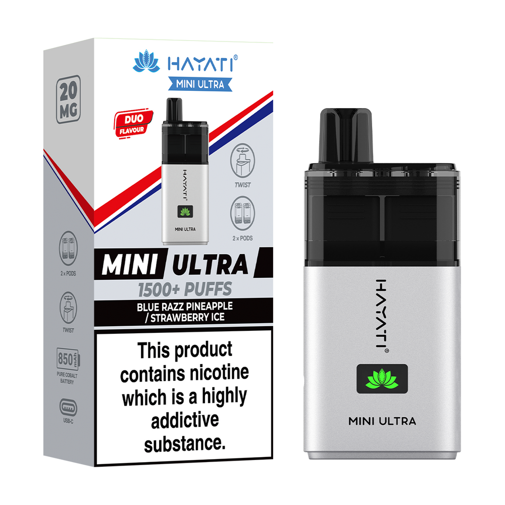 Hayati Mini Ultra Kit blue razz pinea[ple strawberry ice