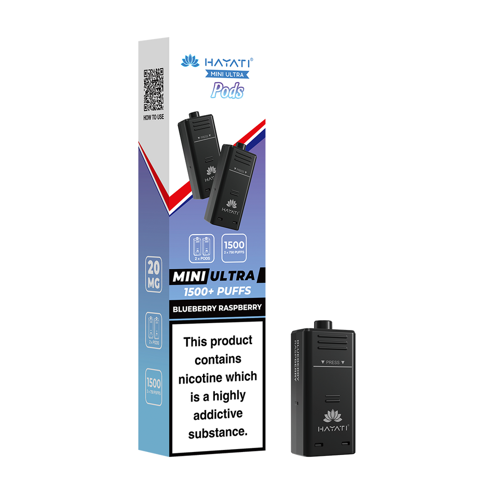 hayati mini ultra pods blueberry raspberry