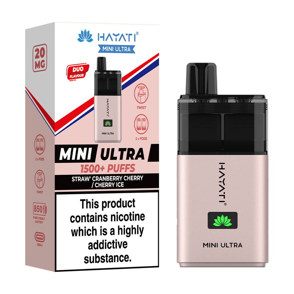 Hayati Mini Ultra Kit strawberry cranberry cherry ice