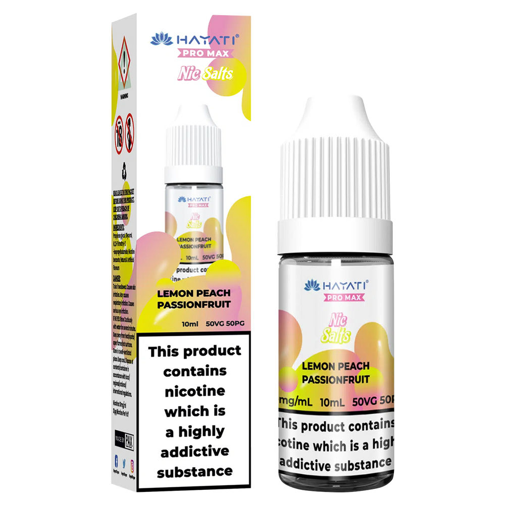 Lemon Peach Passionfruit Nic Salt by Hayati Pro Max 10ml