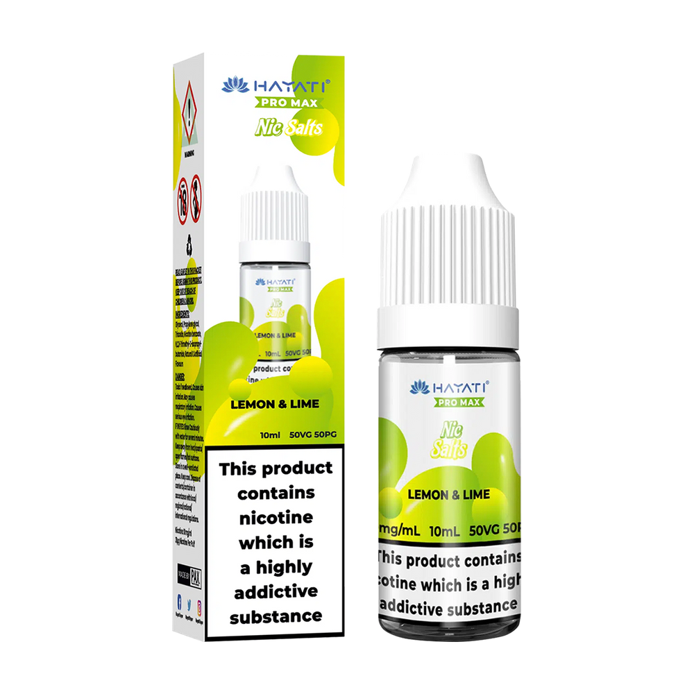 Lemon and Lime Nic Salt by Hayati Pro Max 10ml – Vapemate