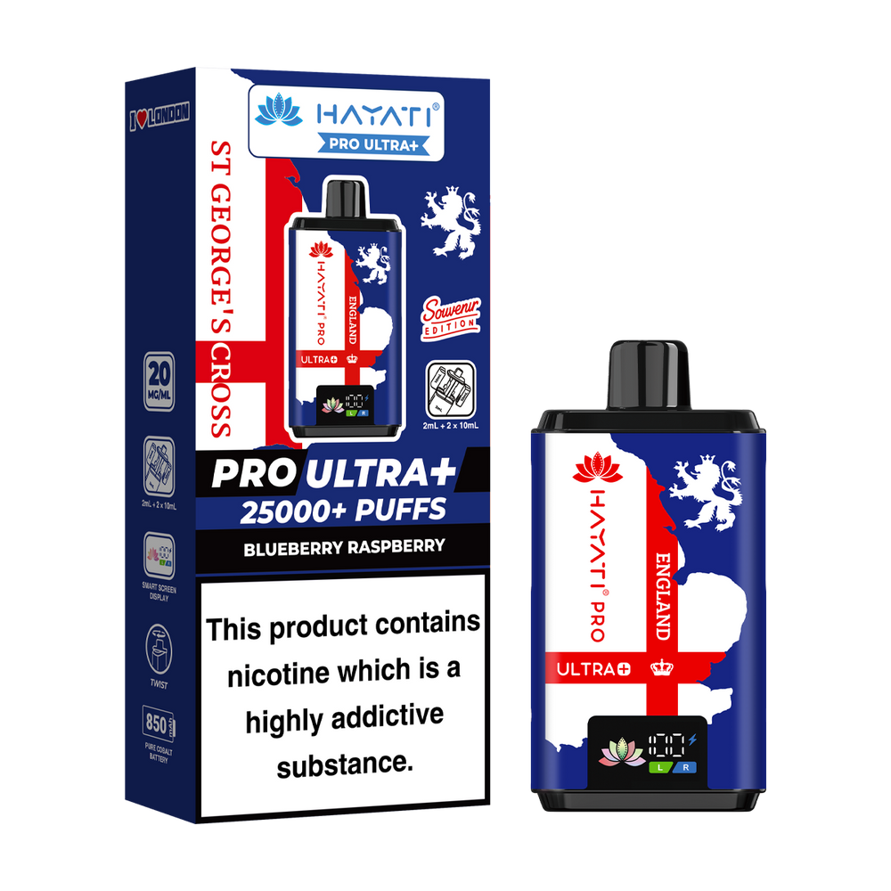 Hayati Pro Ultra Plus 25000 London Souvenir Edition blueberry raspberry