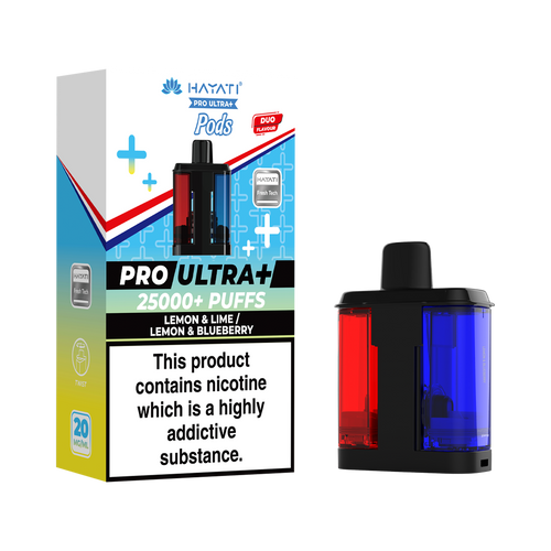 hayati pro ultra plus pods lemon and lime lemon and blueberry