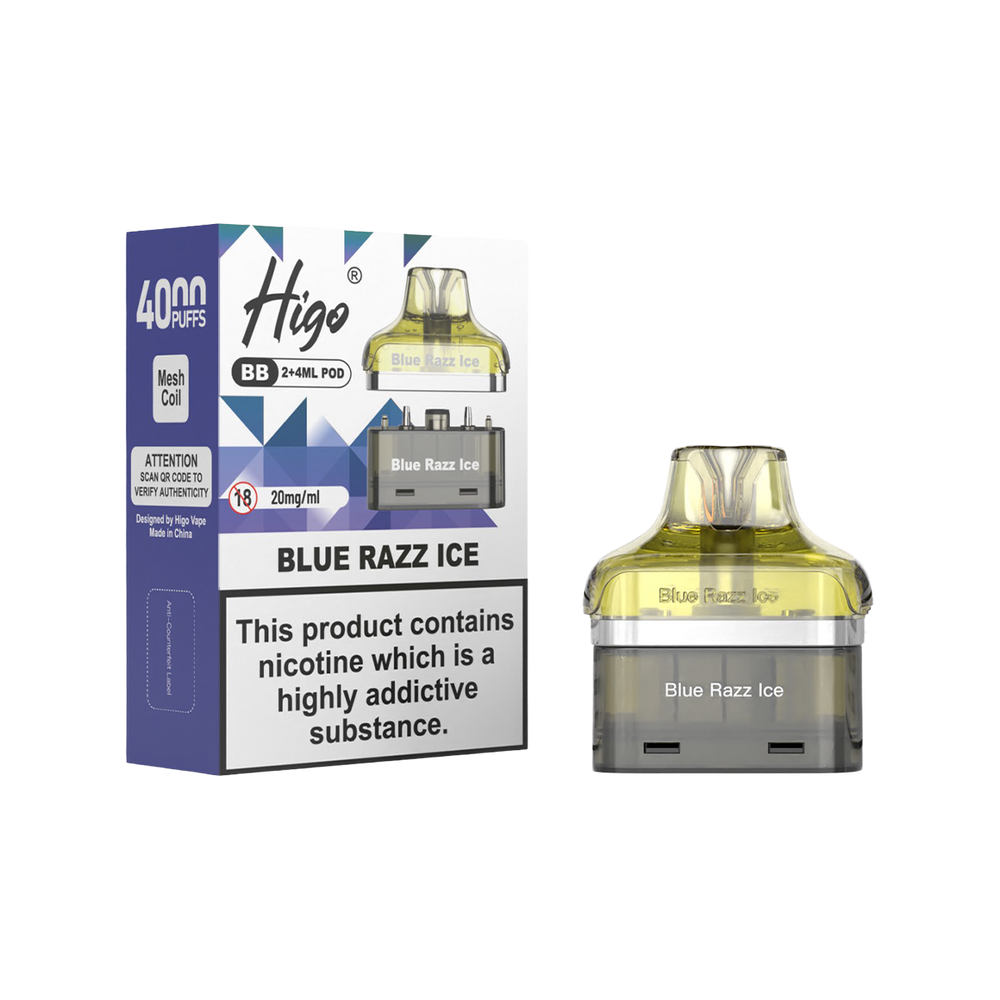 Higo BB 4000 Refill Pack bleu razz ice