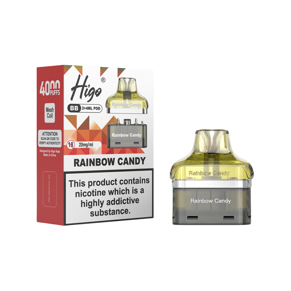Higo BB 4000 Refill Pack rainbow candy