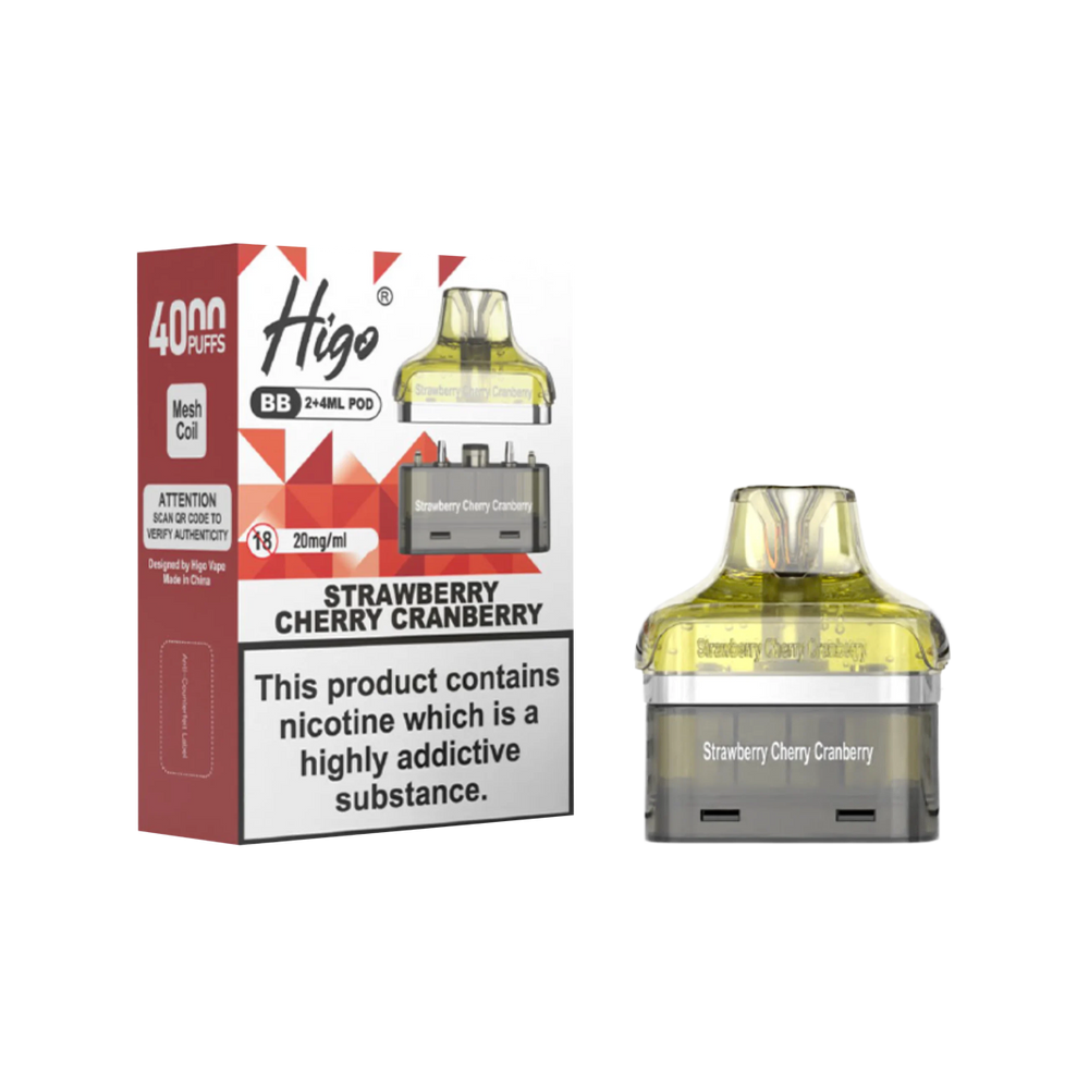 Higo BB 4000 Refill Pack | 20mg Nic Salt Vapemate Higo BB 4000 Refill Pack | 20mg Nic Salt Vapemate