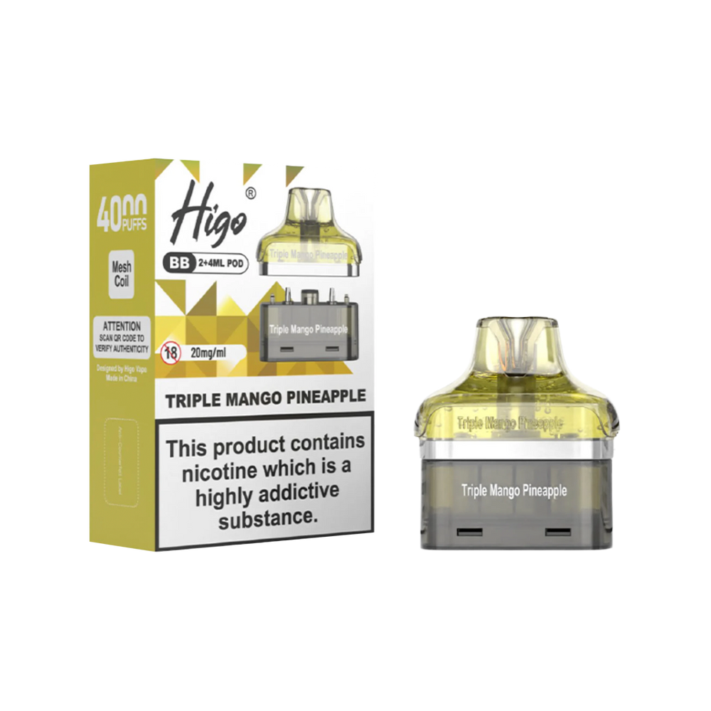 Higo BB 4000 Refill Pack | 20mg Nic Salt Vapemate Higo BB 4000 Refill Pack | 20mg Nic Salt Vapemate