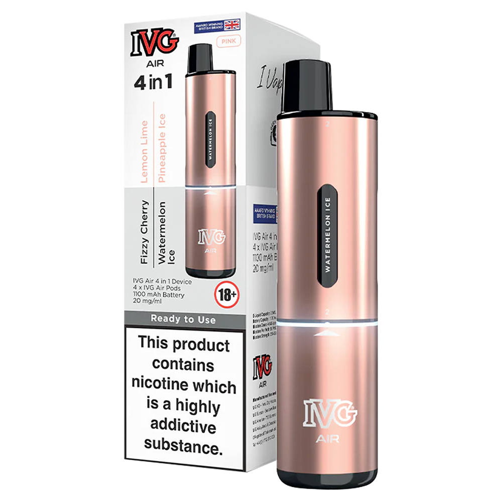 Black Edition IVG Air 4 in 1 Vape Kit | 2400 Puffs Vapemate Black Edition IVG Air 4 in 1 Vape Kit | 2400 Puffs Vapemate