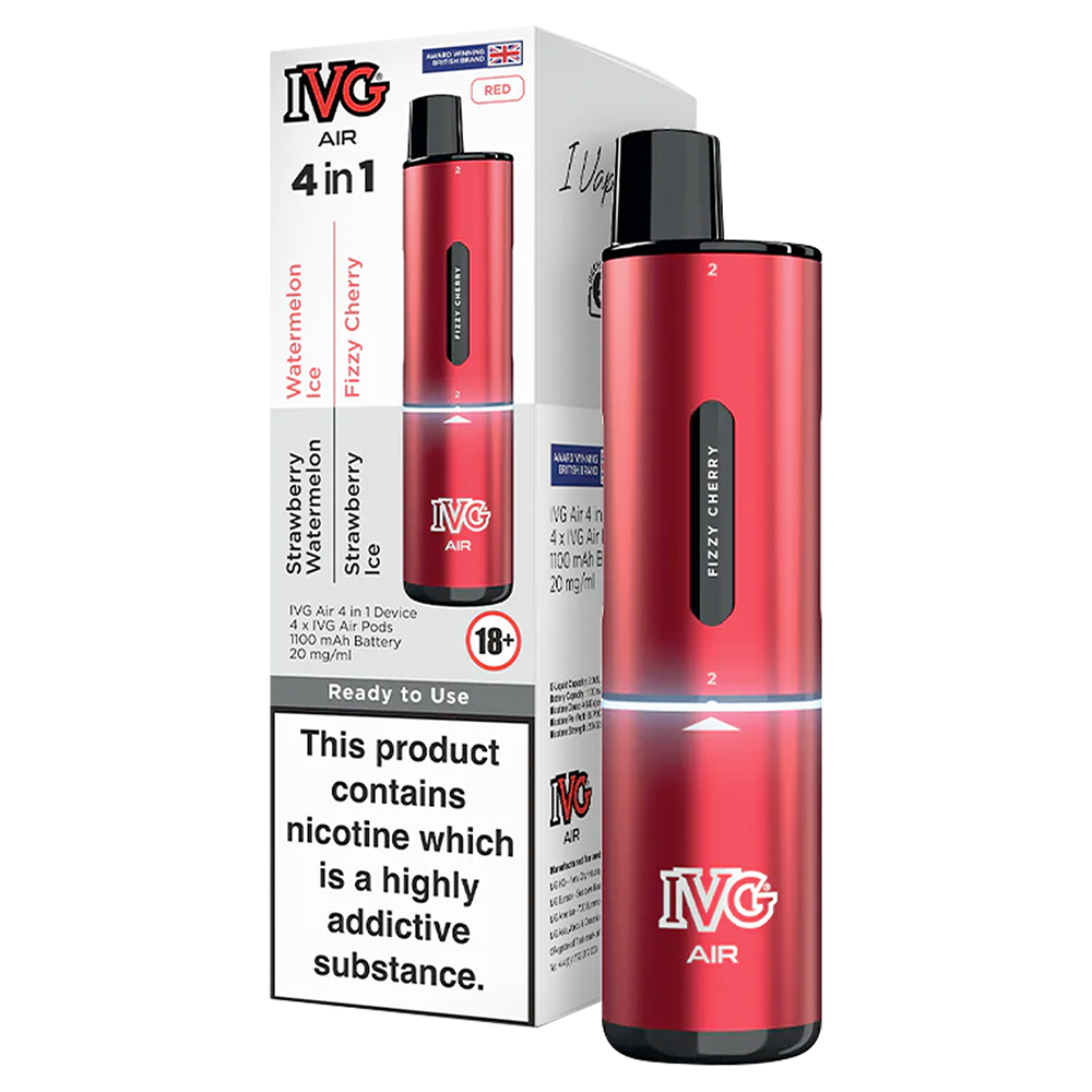 Black Edition IVG Air 4 in 1 Vape Kit | 2400 Puffs Vapemate Black Edition IVG Air 4 in 1 Vape Kit | 2400 Puffs Vapemate