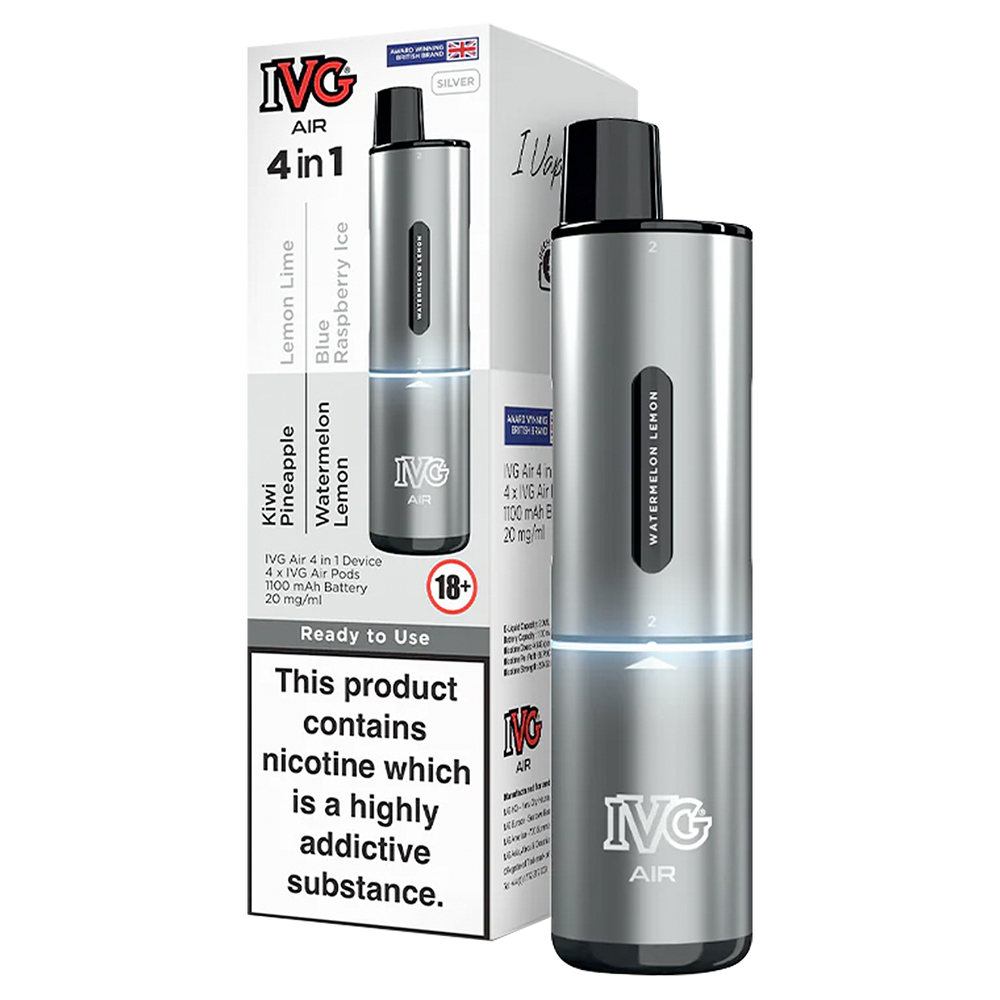 Black Edition IVG Air 4 in 1 Vape Kit | 2400 Puffs Vapemate Black Edition IVG Air 4 in 1 Vape Kit | 2400 Puffs Vapemate