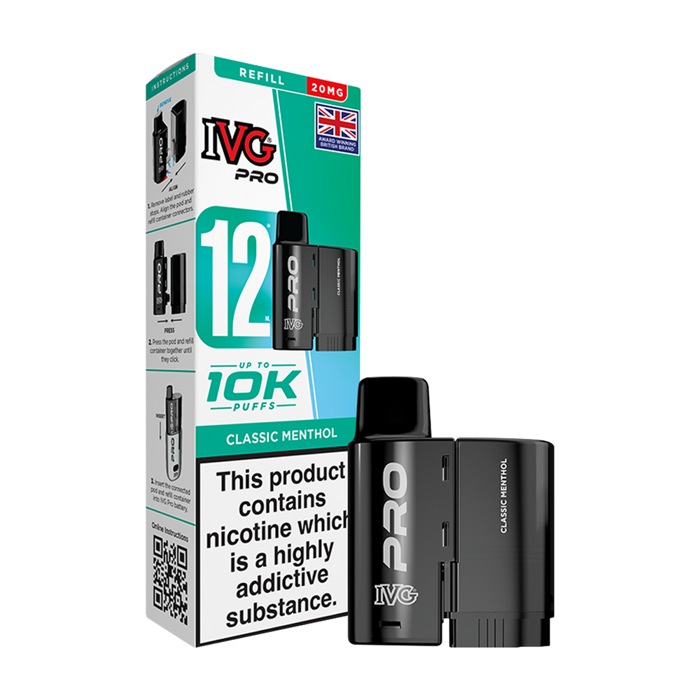 Classic Menthol IVG Pro 12 Refill Pack