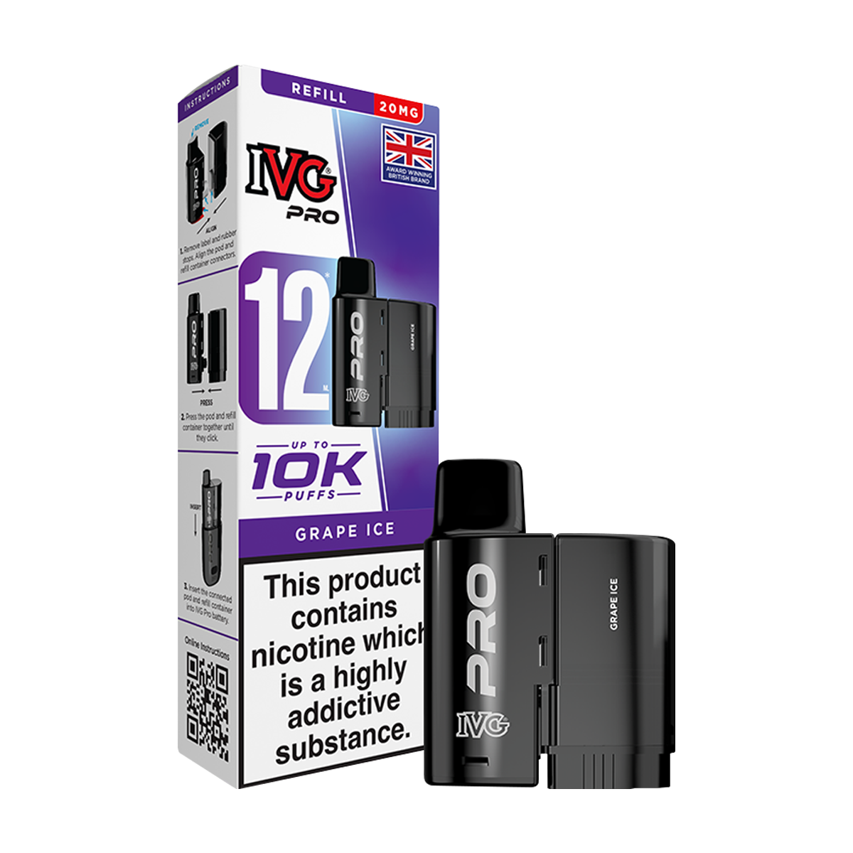 ivg pro 12 prefilled kit 10mg IVG Pro 12 Pod Kit