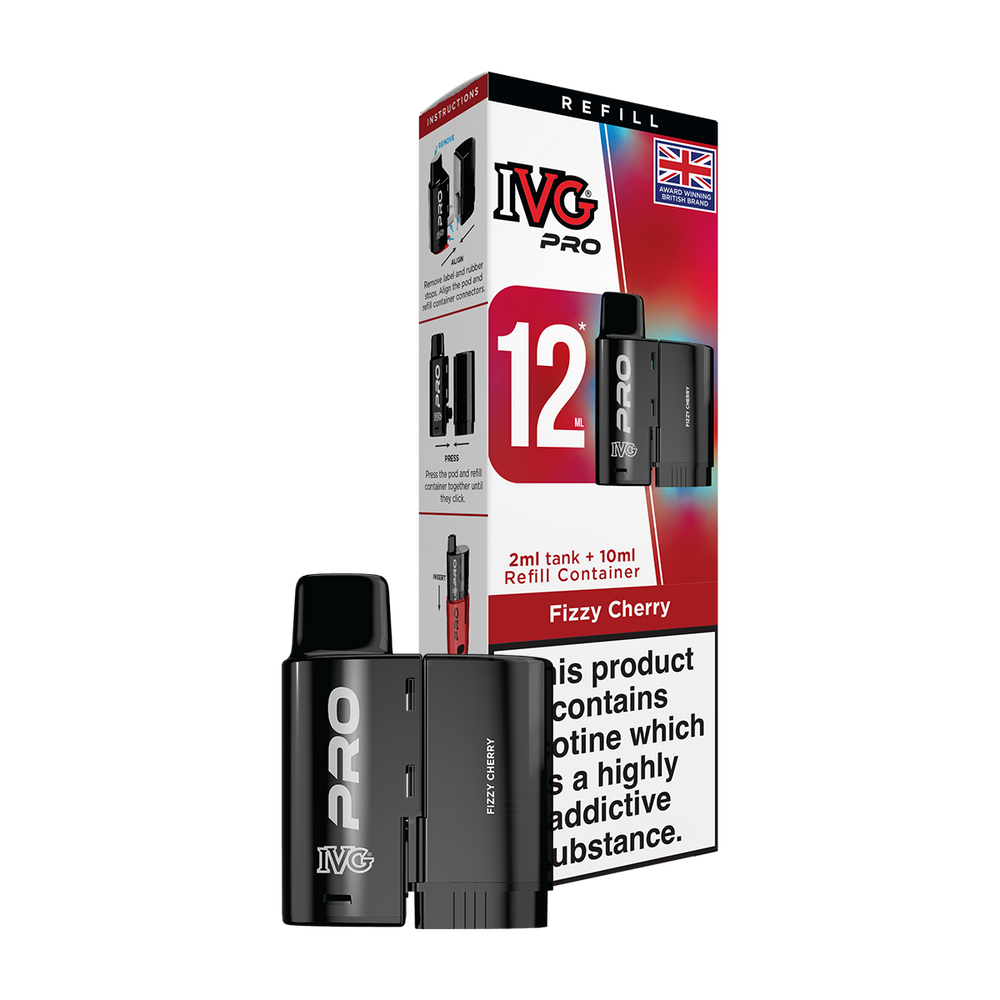 ivg pro 12ml tank and refill fizzy cherry