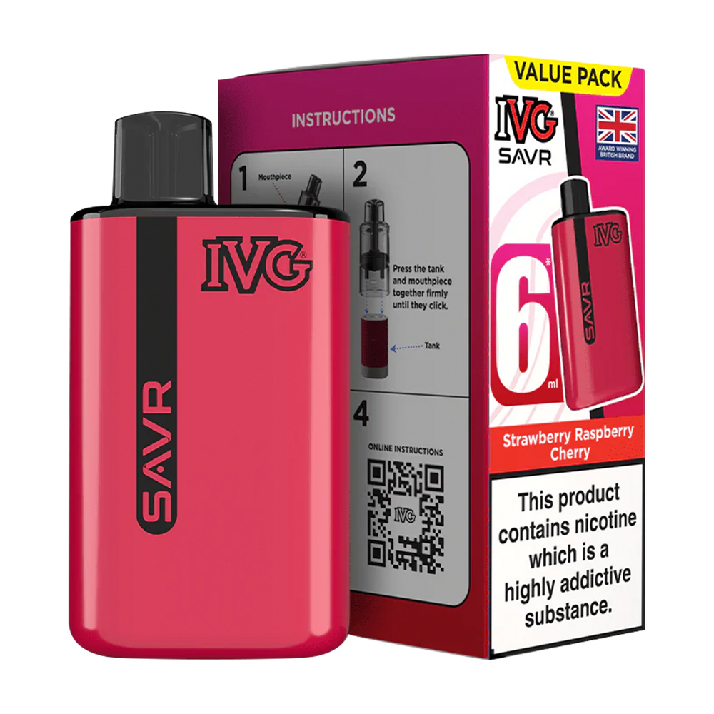 IVG SAVR Vape Kit strawberry raspberry cherry