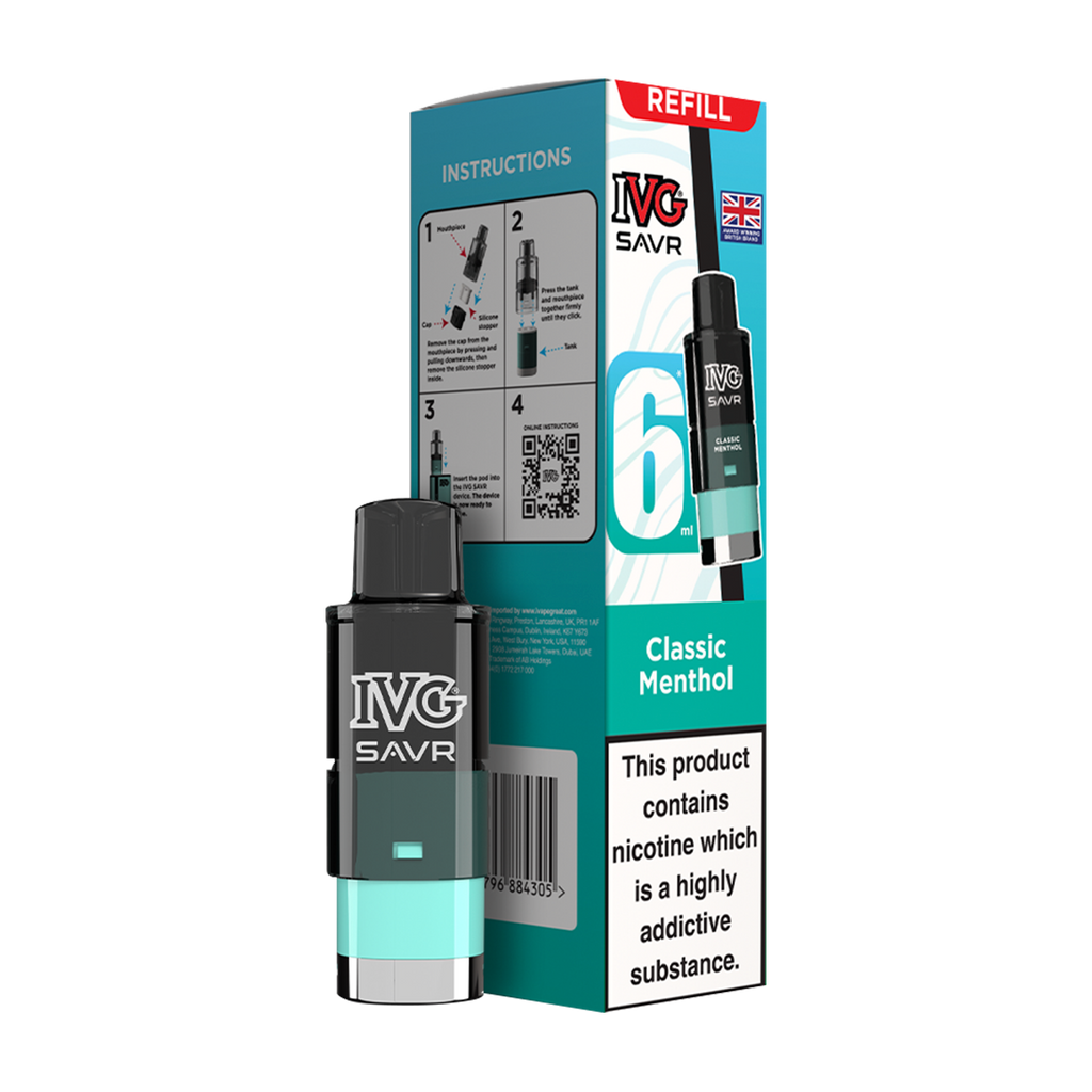Classic Menthol IVG SAVR Refill Pack  Vapemate